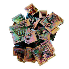 Bismuth Crystal Mineral Specimen Irregular Healing Stone Rainbow Aura Quartz Cluster Collection Therapy Energy Reiki Wicca Rock Decoration 3.2-4.2 Ounce(90-110g) XL