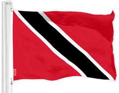 G128 Trinidad and Tobago Flag  3x5 Ft  LiteWeave Pro Series Printed 150D Polyester  Country Flag, Indoor/Outdoor, Vibrant Colors, Brass Grommets, Thicker and More Durable Than 100D 75D Polyester