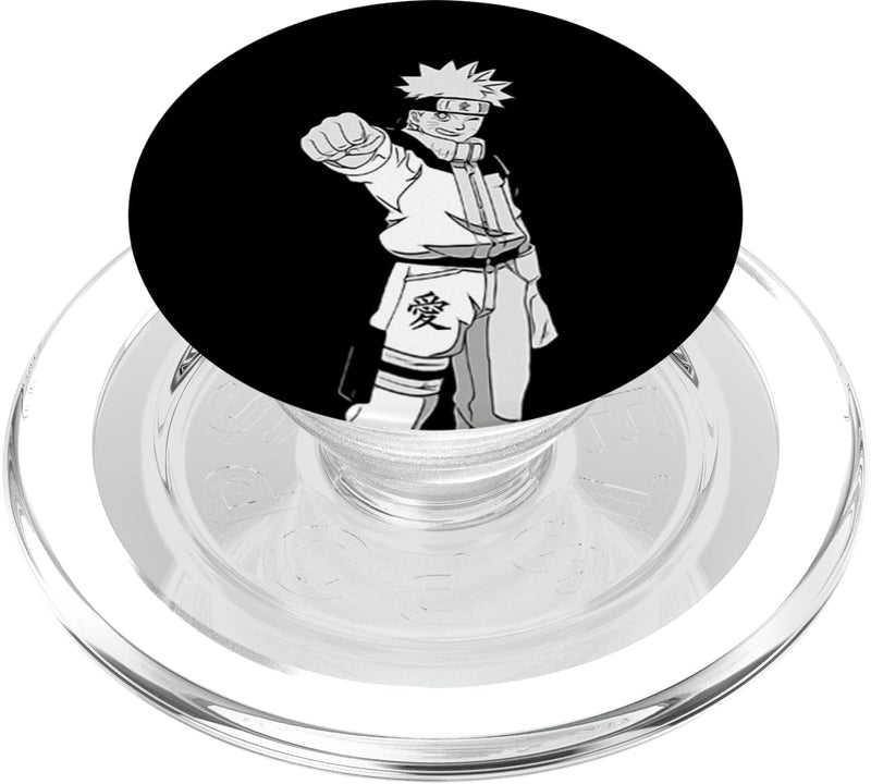 Japanese Cartoon Anime Character Sketch in Black Color PopSockets PopGrip for MagSafe