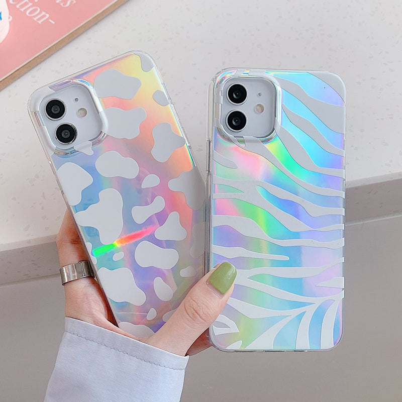 Double-Sided Laminating Laser Zebra and Leopard Print