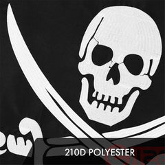 G128 Pirate Jolly Roger Swords Flag  20x30 In  ToughWeave Series Embroidered 300D Polyester  Novelty Flag, Embroidered Design, Indoor/Outdoor, Brass Grommets