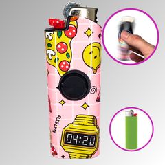 FLKR LYTR® Fidget Spinner Lighter Case "Hi Alien" for Bic® Lighter Case - $11.99