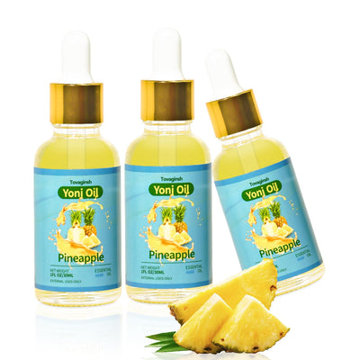 3Pack Yoni Oil for PH Balance Yoni Wash Feminine Oil for Vaginal Dryness Soothes Moisturizer Wetness Hygiene Intimate Deodorant for Women Perfume Oil Pineapple Body Oil