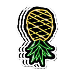 Funny Upside Down Pineapple - Swinger Party 80s Retro Gift Decorations - 4x3 Vinyl Stickers Laptop Decal Water Bottle Sticker (Set of 3)