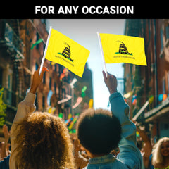 G128 2 Pack: Gadsden Don't Tread On Me Car Flag  11x17 In  Double LiteWeave Pro Series Double Sided Printed 150D Polyester  Flagpole Included  Perfect for Festival Celebrations, Parades