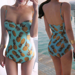 Pineapple Pattern Women's One-Piece Swimsuit Bikini