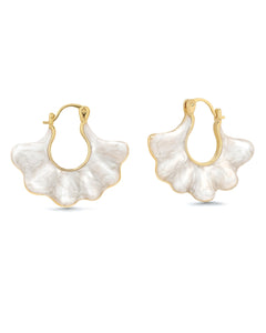 Statement Earrings for Women Gold Dangle Earrings Gold Statement Earrings Pearl Earrings Gold Earrings Earrings Dangle Gold Hoop Earrings for Women Fan Shape Earrings from SNGIA Earrings