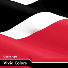G128 Trinidad and Tobago Flag  3x5 Ft  LiteWeave Pro Series Printed 150D Polyester  Country Flag, Indoor/Outdoor, Vibrant Colors, Brass Grommets, Thicker and More Durable Than 100D 75D Polyester
