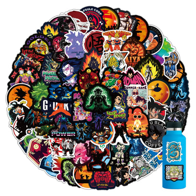 102pcs Anime Dragon Bal Stickers for Kids/Teens Waterproof Anime Cartoon Stickers for Water Bottle Guitar Laptop Vinyl Decal for Phone Skateboard Travel Case