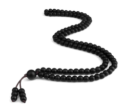 Men's Natural Stone Malachite 108 Beaded Necklace