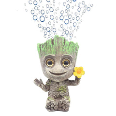 Ulifery Baby Groot Fish Tank Decorations with Bubbler Small Fish Tank Decor Toy Air Ornament Figurines Aerating Aquarium Decorations