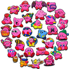 Oibhegoot 30Pcs Cute Anime Game Shoe Charms for Clog Sandals (30Pcs-A)