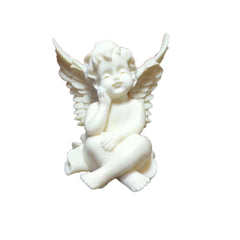Intricately Carved Ivory Fruit Angel Figurine with Box