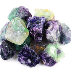 Fireboomoon 2lb/950g Rough Natural Fluorite Stone Raw Rainbow Fluorite Gemstone Crystal Rock for CabbingTumblingCuttingPolishingLapidaryHealing ReikiJewelry Making and Home Decoration
