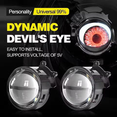 3-Inch LED Demon Eye Headlight for Car Motorcycle 12V 15W