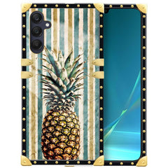 DAIZAG Compatible with Samsung Galaxy A25 5G CaseStriped Pineapple Gold Decoration Soft TPU Protective Case Anti-Scratch for Girls Women for Samsung Galaxy A25 5G(6.5 inch)