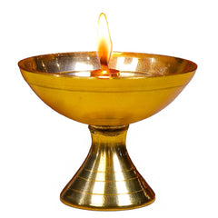 Handcrafted Paro Pyali 2.2 Inch Brass Diya for Pooja Premium Brass Gold Finish Oil Diya Lamp for Home Temple & Festivals Rust Resistant Diwali Puja Decorations for Home