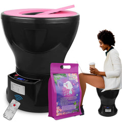 TOKPELA Yoni Steam Pot Yoni Steam Kit V Steam at Home Kit with 20 Bags Yoni Herbs Yoni Seat for Women V Cleaning and Tightening Ph Balance Postpartum Care and more