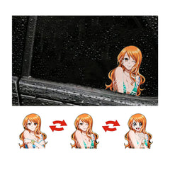 HECOO 3D Anime Dynamic Waterproof Car Stickers 4.1" x 5" Illusion Flip Image Japanese Manga Motion Sticker for Car Computer Laptop Skateboard Wall Decor Cool Stickers Anime Gifts for Kids