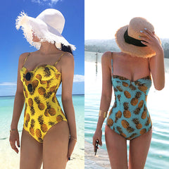 Pineapple Pattern Women's One-Piece Swimsuit Bikini
