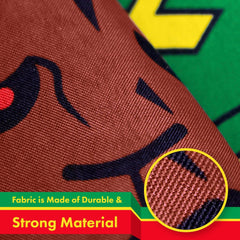 G128 Ethiopia Lion Flag  3x5 feet  Printed 150D, Indoor/Outdoor, Vibrant Colors, Brass Grommets, Quality Polyester, Much Thicker More Durable Than 100D 75D Polyester