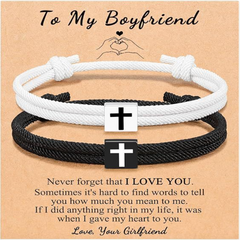 Milan Rope Braided Cross Bracelet