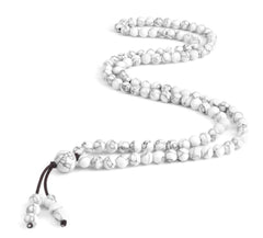 Men's Natural Stone Malachite 108 Beaded Necklace