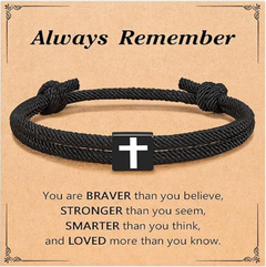 Milan Rope Braided Cross Bracelet