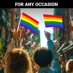 G128 2 Pack: LGBT Rainbow Pride Car Flag  11x17 In  Double LiteWeave Pro Series Double Sided Printed 150D Polyester  Flagpole Included  Perfect for Festival Celebrations, Parades