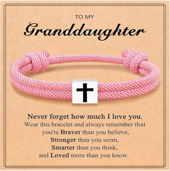 Milan Rope Braided Cross Bracelet