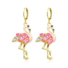 CWVHQ Retro Alloy Flamingo Drop Dangle Earrings And Cute Pineapple Tropical Fruit Earrings For Women (style-3)