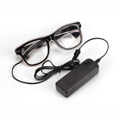 Glow in the Dark Multi-Color LED EL Wire Light-Up Glasses