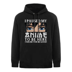 Pininerr Anime Hoody for Men Teen Boys-Classic Long Sleeve Casual Sweatshirt Black