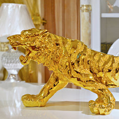Resin Tiger Figurine for Feng Shui Home Decor