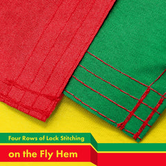 G128 Ethiopia Lion Flag  3x5 feet  Printed 150D, Indoor/Outdoor, Vibrant Colors, Brass Grommets, Quality Polyester, Much Thicker More Durable Than 100D 75D Polyester
