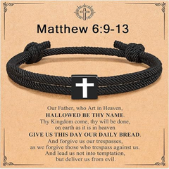 Milan Rope Braided Cross Bracelet