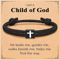 Milan Rope Braided Cross Bracelet