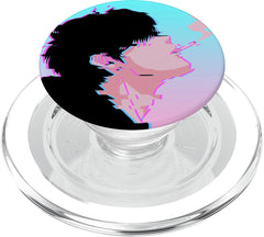 Japanese Vaporwave Aesthetic Anime Boy Lofi Indie Game Over PopSockets MagSafe PopGrip for iPhone