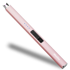 MeeToo Electric Candle Lighter Rechargeable Type-C - Gifts for Wife Men Women Nana USB Plasma Arc Windproof Lighters for Candle Christmas Camping Kitchen Rose Gold
