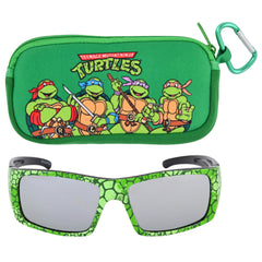 Teenage Mutant Ninja Turtles Boys Sunglasses with Case | Kids Sunglasses for Boys (Green)
