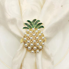 Pineapple Napkin Ring Set of 6
