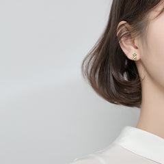 S925 Silver Korean Style Asymmetric Pineapple Earrings