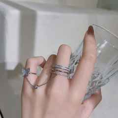 Light Luxury Niche Exquisite Love Ring Set